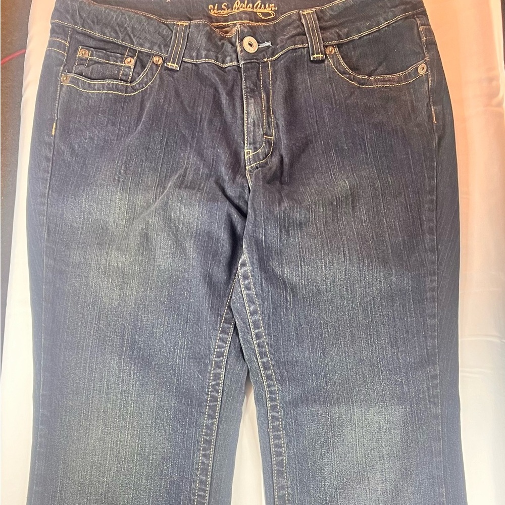 U.S. Polo Assn. Womens Dark Blue Jeans‎ Boot cut Size 16